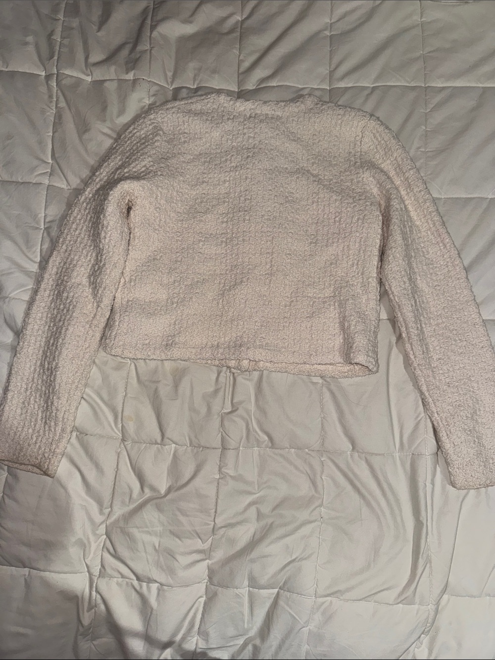 Textured Cropped Button-Up Cardigan - Picture 3 of 3